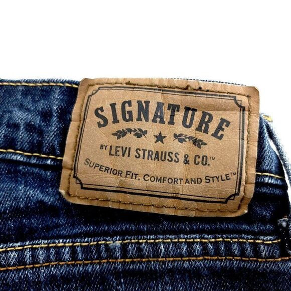 Levi's Signature Athletic Denim Cotton Denim Low Rise Whiskers Blue Jeans 30/29 - Picture 3 of 9